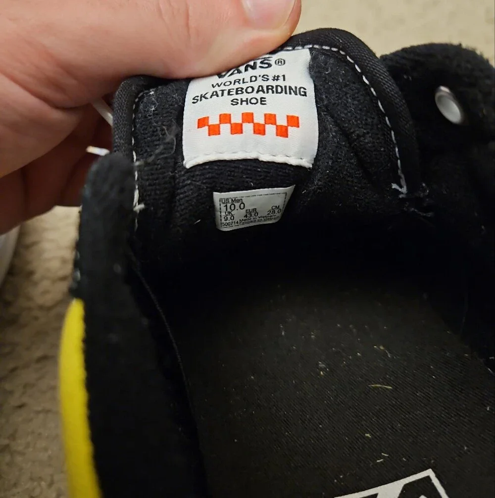 Vans Rowan Pro Black & Dazzling Yellow Skate Shoes